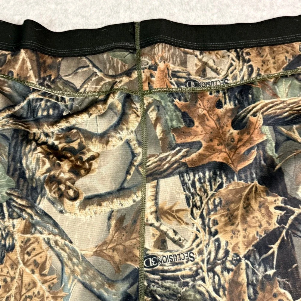 Cabelas Seclusion 3D Camo Thermal‎ Base Layer Pants Mens XL Hunting Leggings